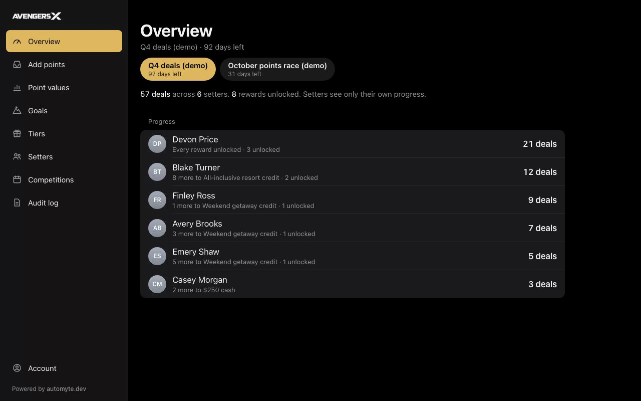Avengers X owner portal