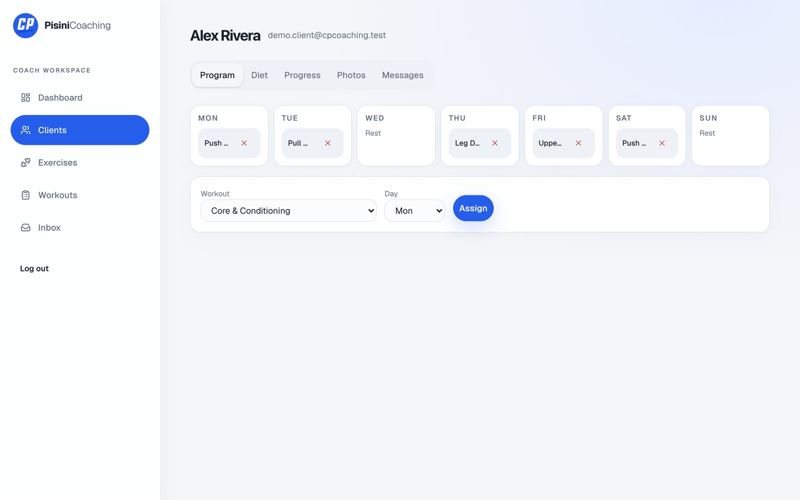 Christian Pisini Coaching website