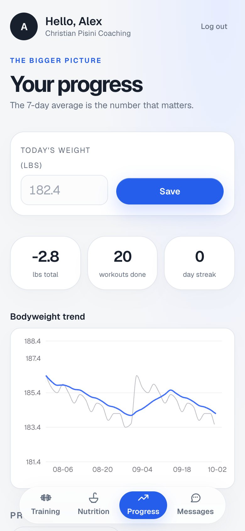 Christian Pisini client app