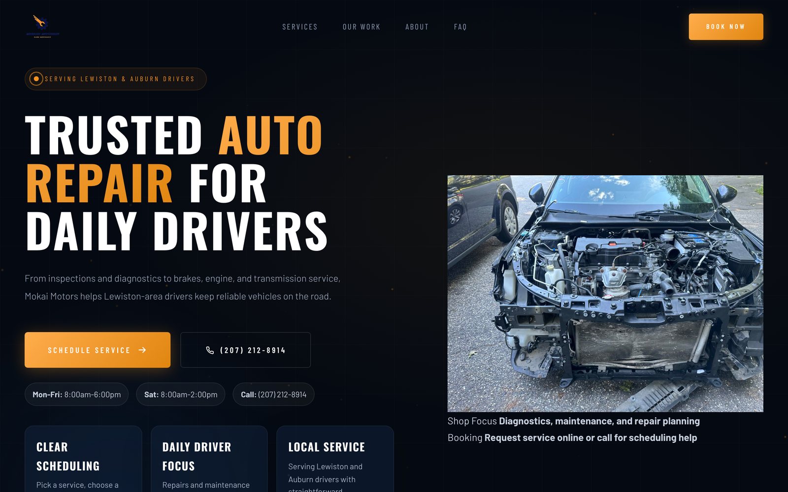 Mokai Motors website