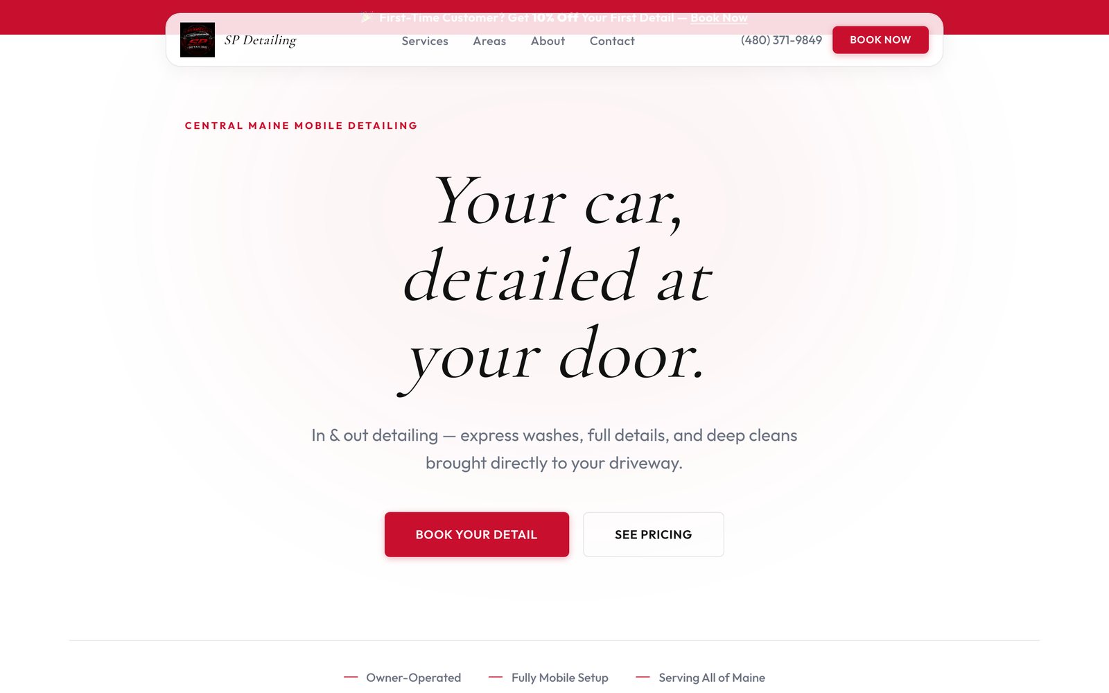 SP Mobile Detailing website